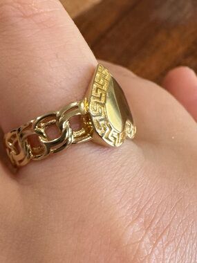 14K Gold-Tone Chain ring size 7